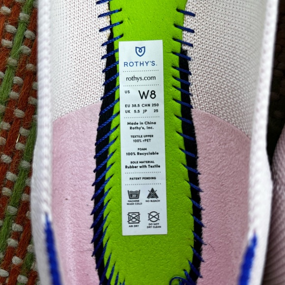 ❌SOLD❌ Rothy's Blush Points w tortoise soles retired ballet pink rose size 8 - Picture 2 of 6